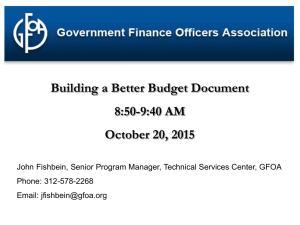 Building A Better Budget Document