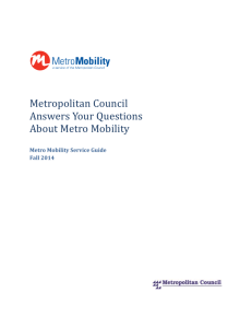 Metro Mobility Service Guide Fall 2014