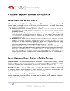 Current Work and Issues Related to Existing Services