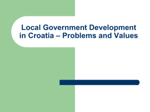 Local Government Development in Croatia – Problems and Values