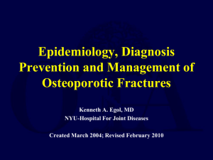 Diagnosis and Management of Osteoporotic Fractures