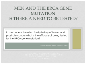 Men and the BRCA gene Is there a need to be