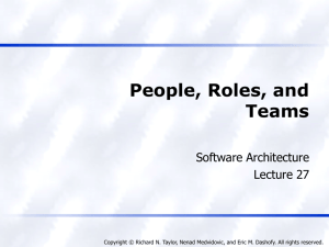 People, Roles, and Teams - Center for Software Engineering