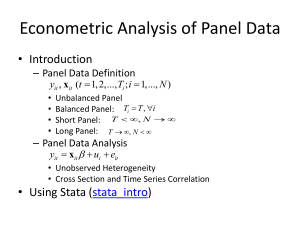 Econometric Analysis of Panel Data