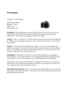 Photography Course Outline