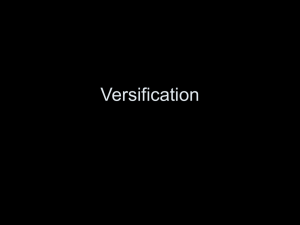 Versification Presentation