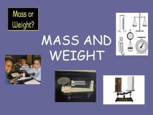 Mass and Weight
