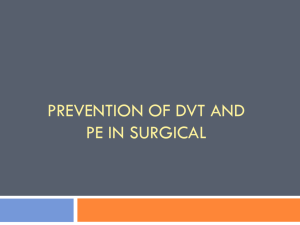 DVT AND PE - HU Medical School