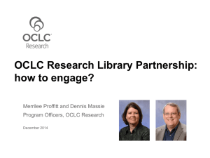 How to engage with the OCLC Research Library Partnership