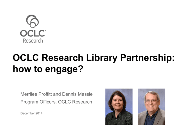 How To Engage With The Oclc Research Library Partnership 