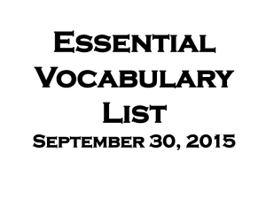 Essential Vocabulary 1-43
