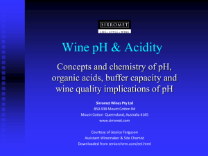 pH and Acidity in Wine ppt - Senior Chemistry