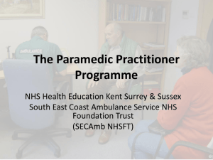 The Paramedic Practitioner Programme 1