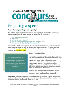 Preparing a speech (English) 522KB Nov 06
