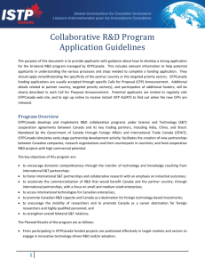Application Guidelines for Collaborative R&D Projects
