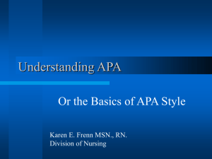Understanding APA - Rivier University