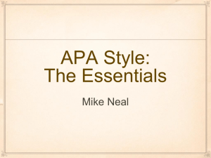 APA Style: 10 Essentials
