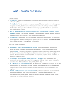 Exostar FAQ Document - NNS Suppliers