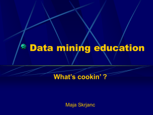 Izobrazevanje za data-mining