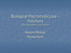 Biological Macromolecules – Polymers
