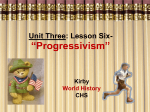 Unit Three: Lesson Five-A History of the Government Regulating the