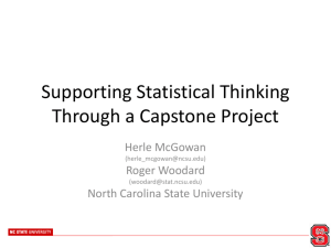 Supporting Statistical Thinking Through a Capstone Project
