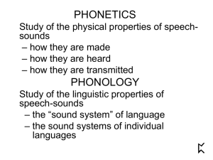 Phonemes and allophones
