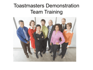 Toastmasters Demonstration Meeting