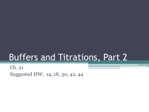 Buffers and Titrations 2 - Chemistry at Winthrop University