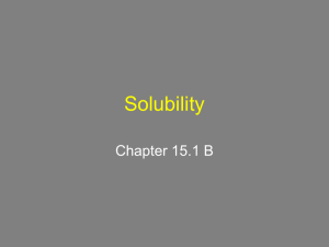 Solubility - Alvin ISD