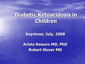 Diabetic Ketoacidosis in Children