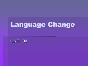 Language Change - Personal.psu.edu