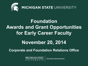 Faculty Early Grant Opportunities