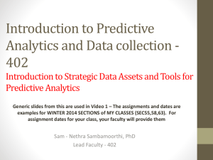 Welcome and Introduction of PREDICT 402 Section 56