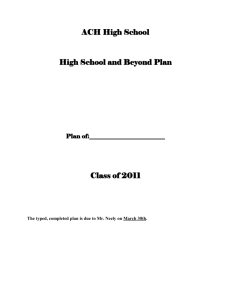 High School and Beyond Plan
