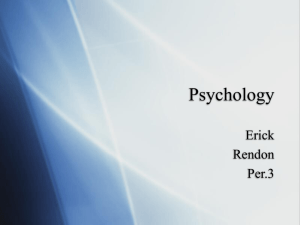 Psychology - Erick Rendon