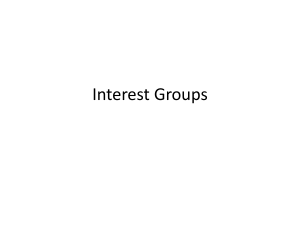 Interest Groups Part I