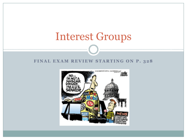 Special Interest Group Definition Government Quizlet