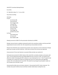 AIAA DETC Committee Meeting Minutes 8 Jan 2013, 51st ASM 2013