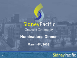 Presentation - Sidney Pacific Graduate Community