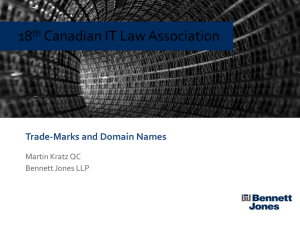 Trade-Marks and Domain Names