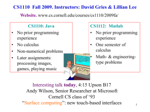 CS1110: Java