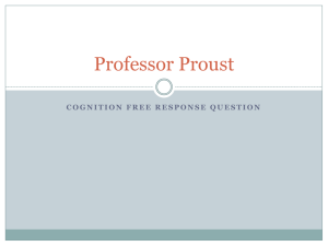 Professor Proust FRQ