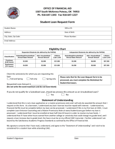 15-16 Request for Student Loan and Worksheet for Student Borrowers
