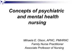 Concepts of Mental Health Nursing