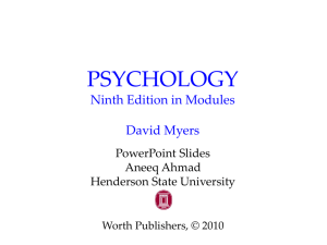 PSYCHOLOGY (9th Edition) David Myers