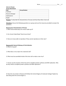 Name: Per: ___ # Intro to Viruses Group Worksheet Role Group