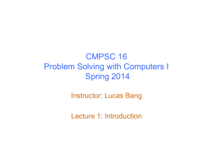 program - UCSB Computer Science
