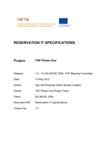 Reservation IG - TAP-TSI