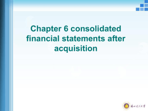 Chapter 6 consolidated financial statements after acquisition